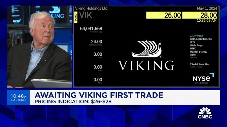 Viking shares rise 8% after cruise line operator’s market debut