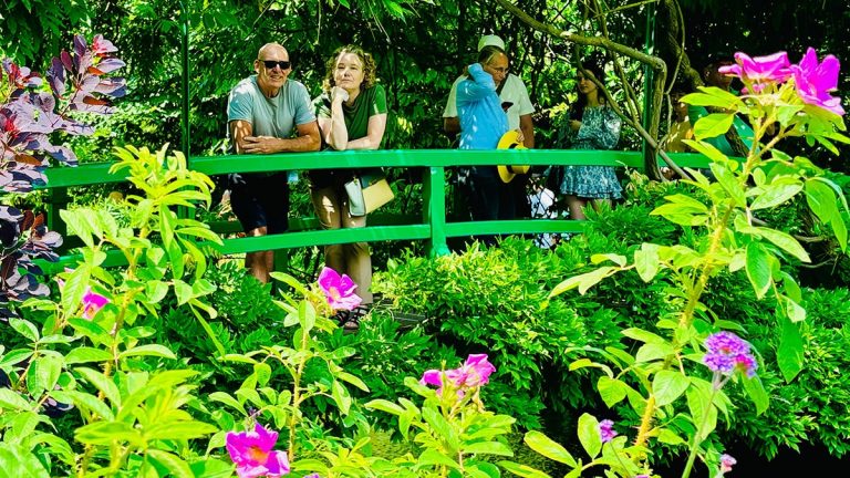 Gardens outside Paris make spectacular impression on tourists as flowers turn heads and calm souls