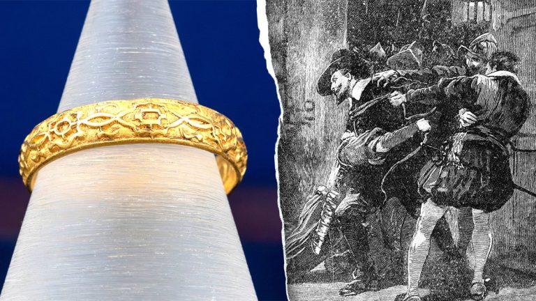 ‘Hugely exciting’ ring found in English countryside may have link to infamous plot, heads to auction