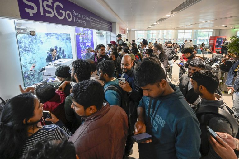 The operator of India’s largest airline sees shares tumble after thousands of cancelations