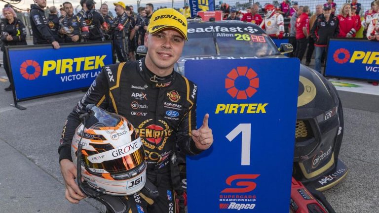 Young gun Kai Allen salutes in New Zealand for first Supercars win